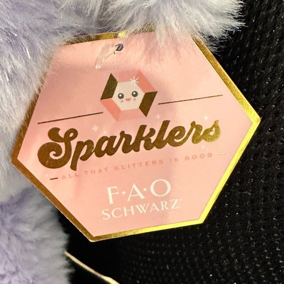 FAO Shwarz Sparklers Lavender Purple Teddy Bear Toy Gift New - Picture 8 of 12